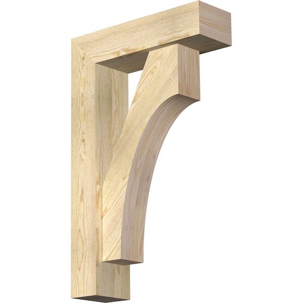 Ekena Millwork Westlake Block Rough Sawn Bracket w/ Offset Brace, Douglas Fir, 6"W x 20"D x 32"H BKT0604X20X32WTL05RDF - main